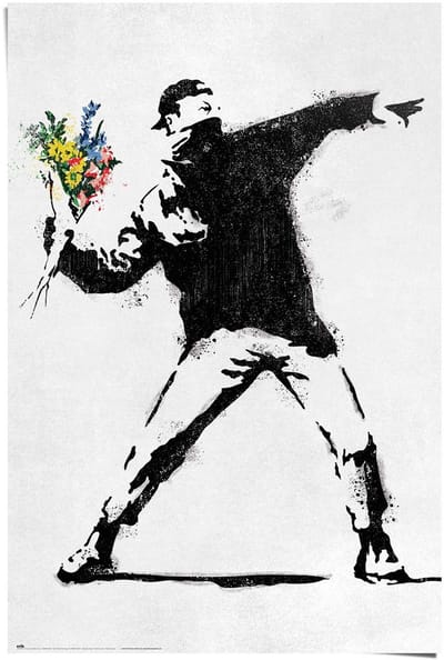 Poster Brandalised - the flower thrower - 91,5 x 61 - Papier - REINDERS