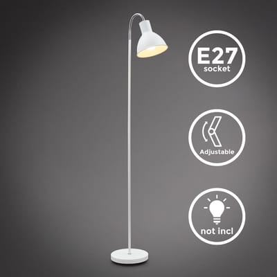 B.K.Licht - Staande lamp - wit - met E27 fitting