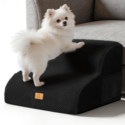 Solidchoice- Hondentrap 2 Treden - Kattentrap - Huisdiertrap voor Honden/Katten - Antislip - Verstelbaar - Duurzaam 30D-schuim - Huisdierladder