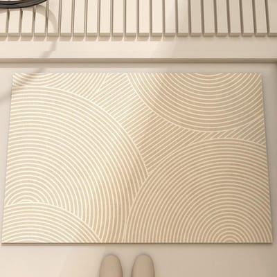Tapis de sol en boue de diatomée, tapis de sol de salle de bain résistant à la saleté, tapis absorbant l'eau à séchage rapide haut de gamme, tapis antidérapant de salle de bain, tapis de pied facile à entretenir 40 * 60Cm