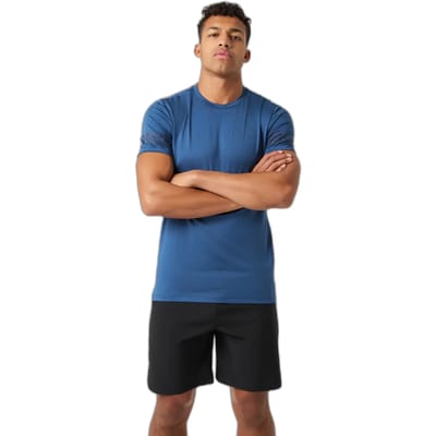 Björn Borg Sportshirt Heren Korte Mouw - Blauw - Gerecycled Polyester - Maat L