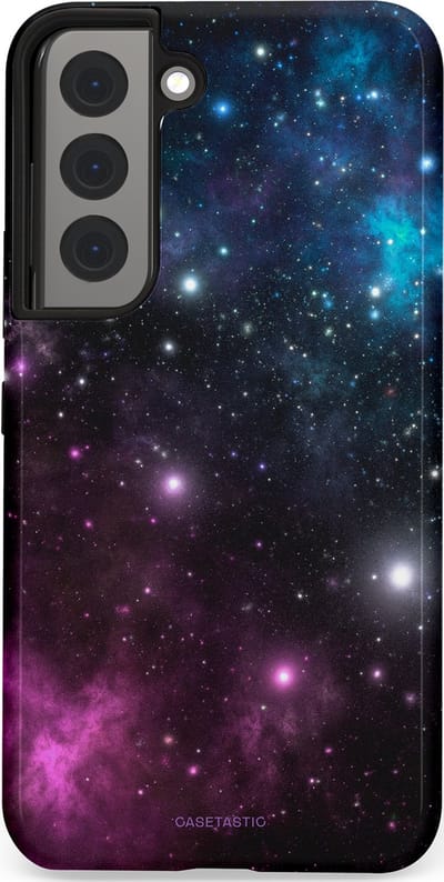 Casetastic Hoesje Geschikt voor Samsung S22 - Stijlvolle Beschermende Duo-layer Case - Nebula gloed