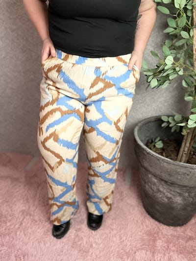 ONLY CARMAKOMA - CARROWA LIFE PULL-UP PANTS AOP - Dames - Leggings