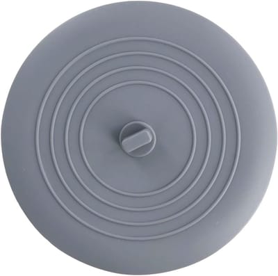 Universele Silicone Afvoerstopper 15.2cm, Waterdicht en Geschikt voor Badkuipen, Wastafels en Doucheputten - Grijs