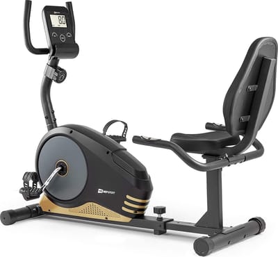 Hop-Sport HS-040L Root – Ligfiets – 9,5 kg Vliegwiel – 8 Weerstandsniveaus – Handpolssensoren