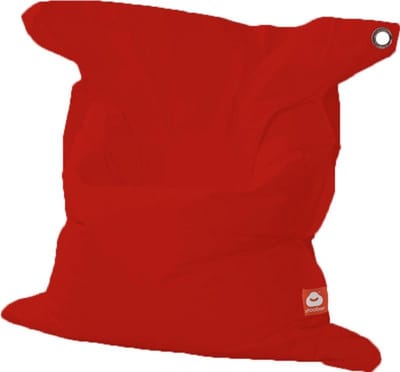 Whoober rechthoek zitzak St. Tropez XL outdoor rood - Wasbaar - Voor binnen en buiten