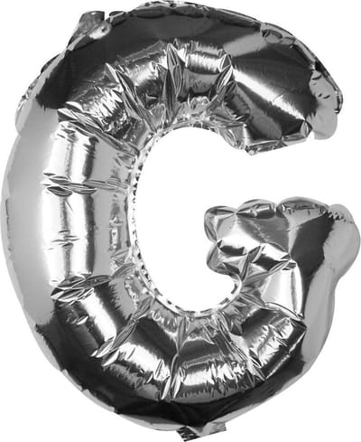 Ginger Ray Pick & Mix - Folieballon letter G - zilver