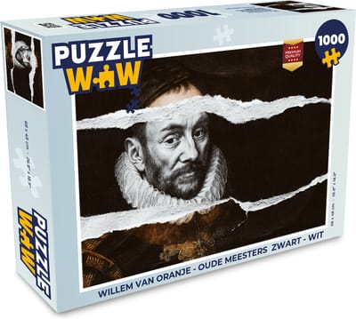 Puzzel Willem van Oranje - Oude Meesters Zwart - Wit - Legpuzzel - Puzzel 1000 stukjes volwassenen