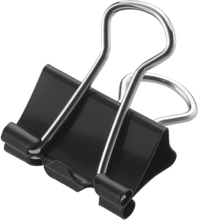 Westcott papierklem - zwart - 15mm - metaal - 12 stuks in zak met kopkaart - AC-E10710