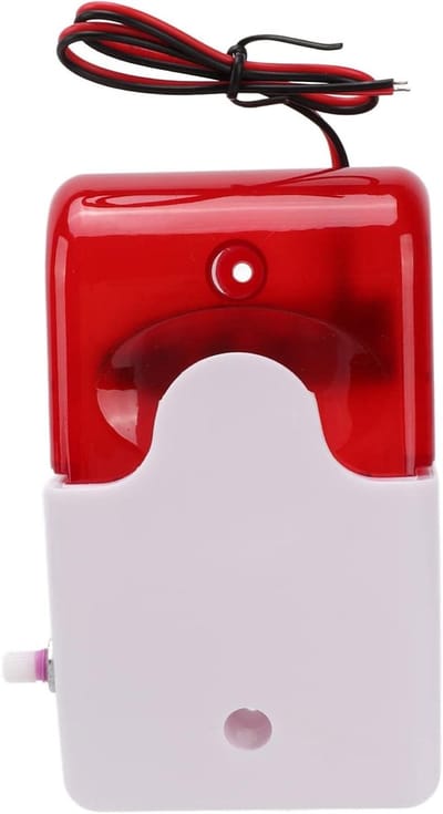 Geluidslicht Alarm - Waarschuwingsapparaat Sirene - Veiligheid Verhoging - Slagvast ABS Materiaal - 24 Volt - Rood