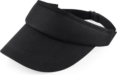 Beechfield - Zonneklep - Zonnepet - Zonnecap - Dames - Heren - Clipsluiting - Verstelbaar - One-size - zwart