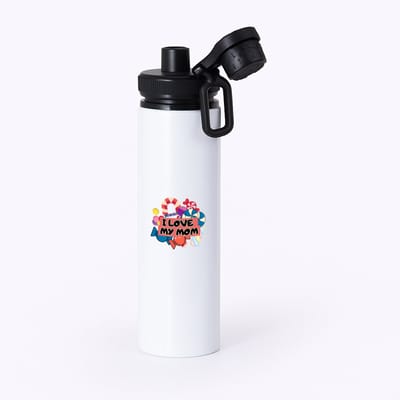 Hacebo® - Mama cadeau - waterfles met draaidop zwart - Moeder - Moeders - cadeautje - met opdruk - Verjaardag - Moederdag - Mama cadeautjes - Moederdag cadeau - verjaardag - liefste Mama - Leuk kado om te geven - water fles - 850ML