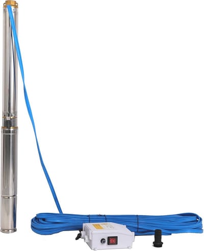 Diepe Putpomp RVS, Dompelpomp, 2.5 Inch, 370 W, 2800 L/H voor Tuin en Irrigatie