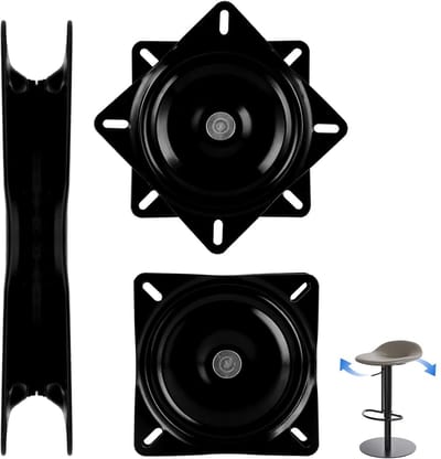 Zware Duurzame Draaibare Hardware met 360 Graden Lagers voor Stoelen en Krukken, 200 kg, 154 mm, Roestvrij Staal, Zwart