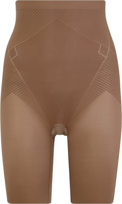 SPANXshape™ Invisible High-Waisted Mid-Thigh Short - Maat 1X (XXL) - Kleur Cafe au Lait (dark nude)