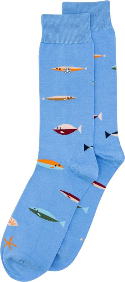 Alfredo Gonzales Fish Sokken AG-Sk-FIS-01 113 Light Blue/Orange/Blue S(38-41)