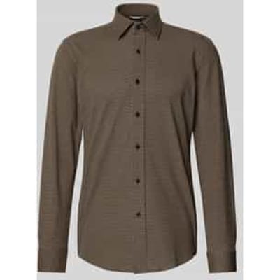 Slim fit zakelijk overhemd van katoenmix, model 'HANK'