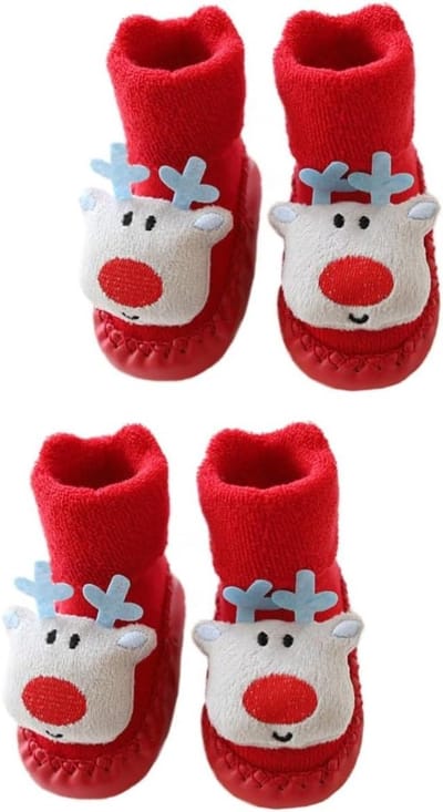 Babysokken - Huissokken Vloersokken - Comfortabel Dragen - Antislip Zool - 0-24 Maanden - Blauw