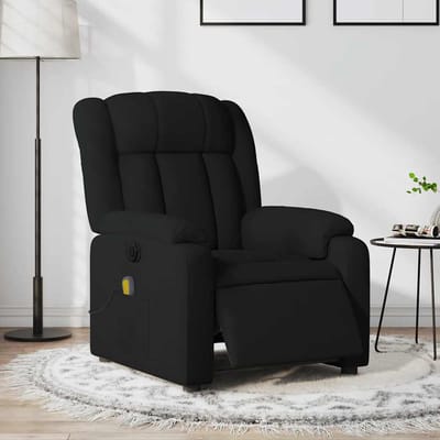 vidaXL - Massagestoel - elektrisch - verstelbaar - stof - zwart