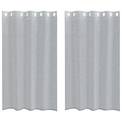 vidaXL Voile Gordijn 2 st Donkergrijs 175 x 140 cm Polyester