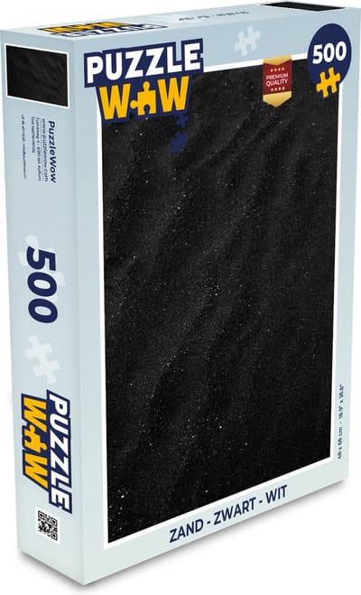Puzzel Zand - Zwart - Wit - Strand - Legpuzzel - Puzzel 500 stukjes
