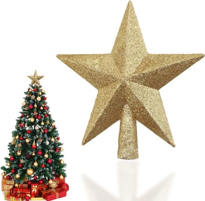 Glanzende Ster voor de Boomtopper - Decoratie voor Kerstboom en Feestdagen - Gouden Kerstversiering voor Thuis en Feestelijkheden