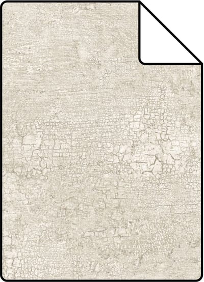 Proefstaal Origin Wallcoverings behang natuursteen met craquel� effect beige - 26,5 x 21 cm - 347563-S