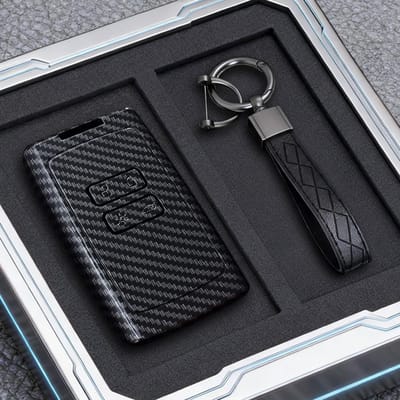 Housse de boîtier de clé de voiture en fibre de carbone ABS pour Renault Koleos Kadjar Captur Megane Talisman Espace Clio Zoe Scenic 4 Arkana black