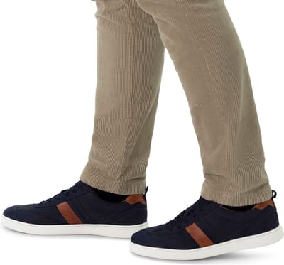 No Stress - Heren - Blauwe nubuck sneakers - Maat 41