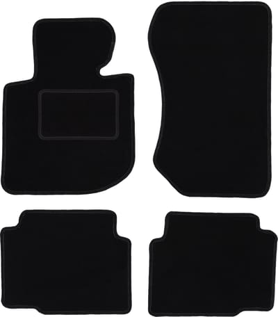 Zwarte veloursmatten voor: BMW 3 E36 compact, coupé, sedan, stationwagen, touring (1991-2000)