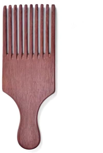 Handgemaakte Houten Afro Kam – Antistatisch – Voor Krullen, Kroeshaar, Baard & Pruiken – Geschikt voor Droog & Nat Haar- Handgemaakte Afro Kam van Massief Hout