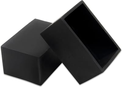 Stoelpootdoppen Set - Meubelbeschermers - Vloer Beschermen - Antislip Geluiddempend - 40x60mm Rechthoek - Zwart