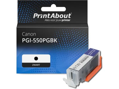 PrintAbout huismerk Inktcartridge PGI-550PGBK Zwart Geschikt voor Canon