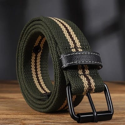 Heren Canvas Riem Casual Retro Damesriem Outdoor Sportriem Met Jeans Riem Ademend Lichtgewicht Oogjesriem Voor Mannen Vrouwen 120cm black