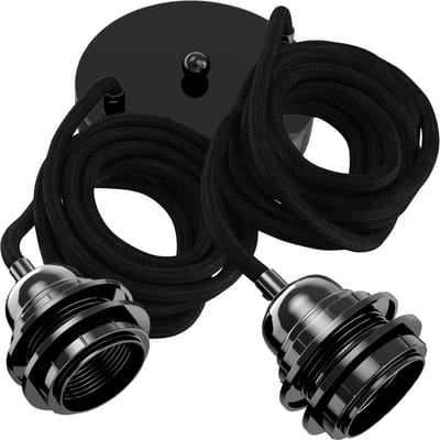 Lampfitting voor plafond - Zwart - 2 fittings