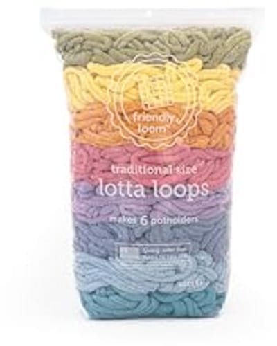 Traditionele 7 inch Botanisch Thema Wevende Lussen voor Pannenlappen - Set van 6 Katoenen Craft Pannenlappen