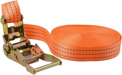 Spanband met ratel - Bagageriem Vastzetband - Goederen Zekeren - Hoge Breukvastheid - 12 Meter - Oranje
