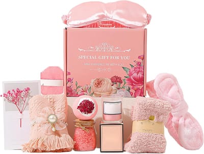 Cadeaubox Set - Ontspanningspakket - Verwenmoment Creëren - 8 Delige Collectie - 16.5 x 19 x 9.5 cm