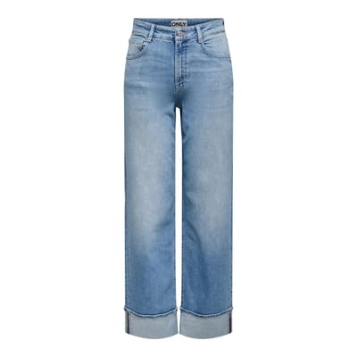 ONLY - ONLMERCER HW WIDE FOLD UP DNM REA330NOOS - Meisjes - Jeans