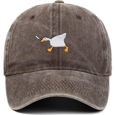 Mode Borduurwerk Gans Witte Gans Baseballpet Verstelbaar Effen Kleur Snapback Hoed Unisex Trucker Hoed Dames gray