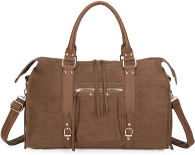 Gallantry® Dames Handtas – Grote Schoudertas – Weekendtas Dames – Ruime Reistas met Rits – Dames Tas - Bruin