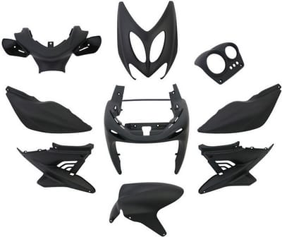 DMP plaatwerkset yamaha aerox 9-delig mat-zwart kappenset