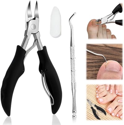 Dailygoods- Nageltang Professionele Nagelknipper - Nagelriemduwer - Voor Dikke/Harde Nagels - Multifunctioneel - Roestvrij Staal - Scherp en Duurzaam