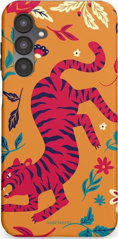 Casetastic Hoesje Geschikt voor Samsung A16 - Stijlvolle Beschermende Duo-layer Case - Zonnetijger