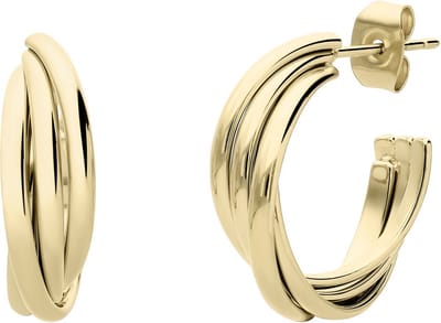 Lucardi Dames Goldplated oorbellen Yvette - Oorbellen - Cadeau - Staa - Goudkleurig