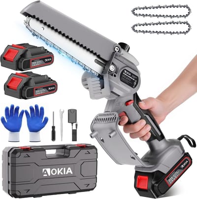 Draadloze Mini Kettingzaag 6 Inch - Ideaal voor Boomtakken Trimmen en Snijden