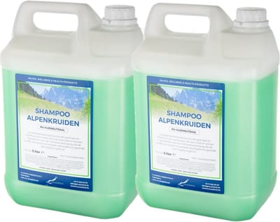 Shampoo Alpenkruiden - 5 Liter - set van 2 stuks - navulling - Voordeelverpakking - Haarverzorging