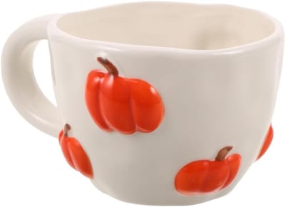 Herfst keramische mok met pompoen ontwerp, comfortabel handvat voor koffie, warme thee en Halloween sfeer