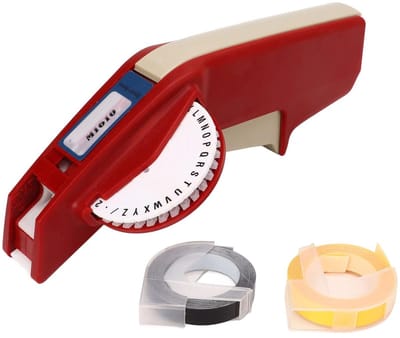 Dailygoods- Etiketteringsapparaat Draagbaar - Reliëf Labelprinter - 2 Reliëfbanden - Handmatige Printer - Duurzaam ABS-materiaal - Eenvoudige bediening met één hand - Etiketteermachine