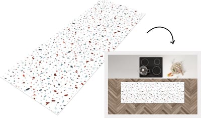 Keukenloper - Loper keuken - Terrazzo - Abstract - Patroon - 150x50 cm - Keukenloper vinyl